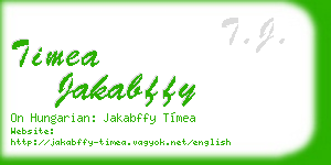 timea jakabffy business card